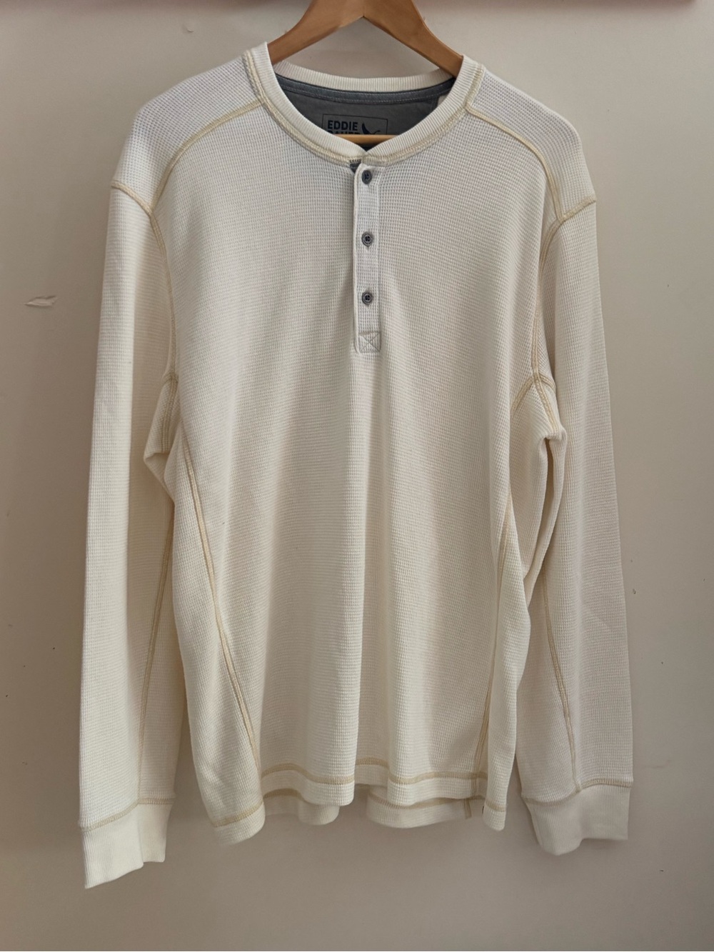 Eddie Bauer Cream Long Sleeve Henley